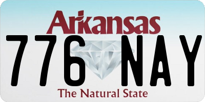 AR license plate 776NAY