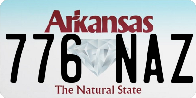 AR license plate 776NAZ
