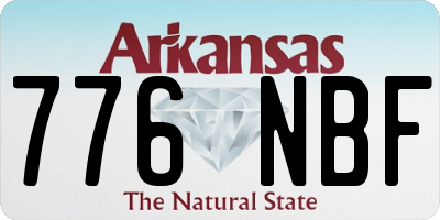 AR license plate 776NBF