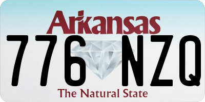 AR license plate 776NZQ