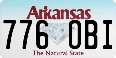 AR license plate 776OBI