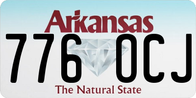 AR license plate 776OCJ