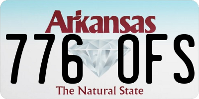 AR license plate 776OFS