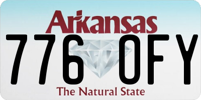 AR license plate 776OFY