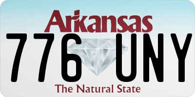 AR license plate 776UNY