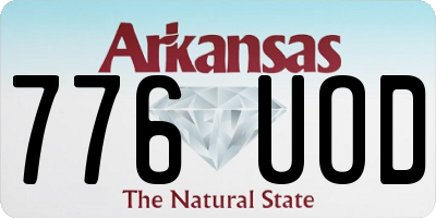 AR license plate 776UOD