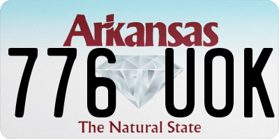AR license plate 776UOK