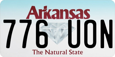 AR license plate 776UON