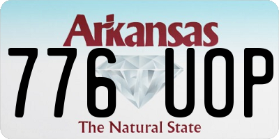 AR license plate 776UOP