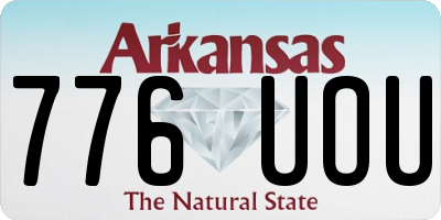 AR license plate 776UOU