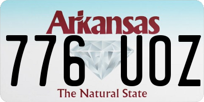 AR license plate 776UOZ