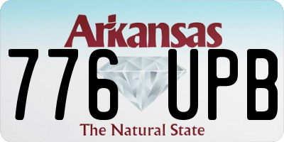 AR license plate 776UPB