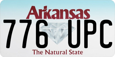 AR license plate 776UPC