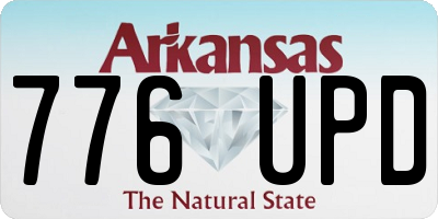 AR license plate 776UPD