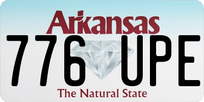 AR license plate 776UPE