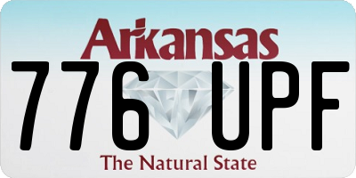 AR license plate 776UPF