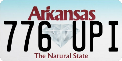 AR license plate 776UPI