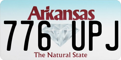 AR license plate 776UPJ