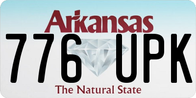 AR license plate 776UPK
