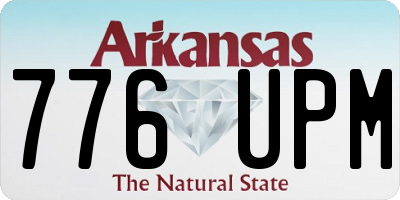 AR license plate 776UPM