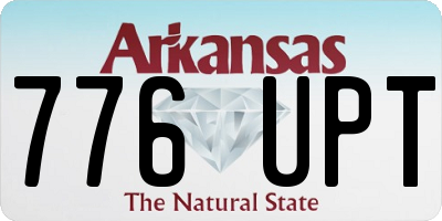 AR license plate 776UPT