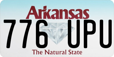 AR license plate 776UPU