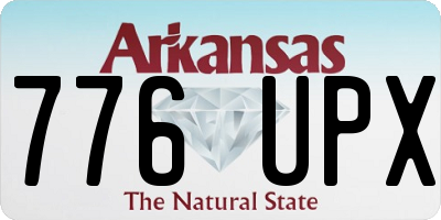 AR license plate 776UPX