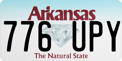 AR license plate 776UPY