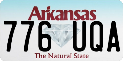 AR license plate 776UQA