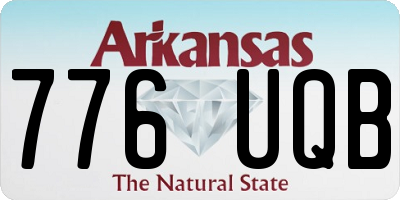 AR license plate 776UQB