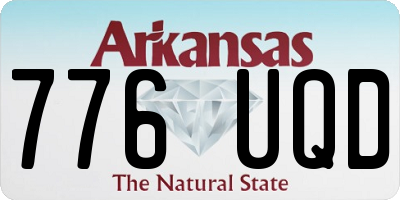 AR license plate 776UQD