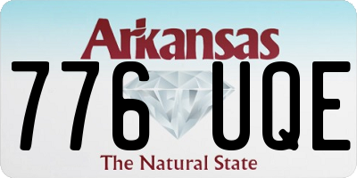 AR license plate 776UQE