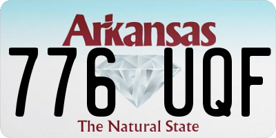 AR license plate 776UQF