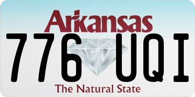 AR license plate 776UQI