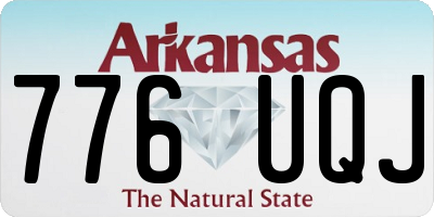 AR license plate 776UQJ