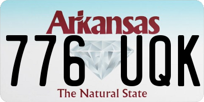 AR license plate 776UQK