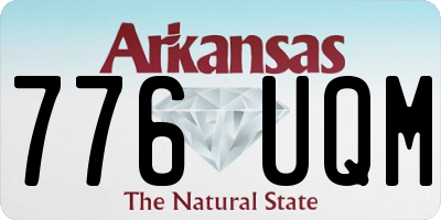 AR license plate 776UQM