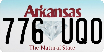 AR license plate 776UQO