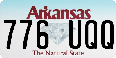 AR license plate 776UQQ