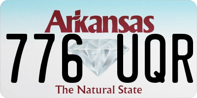 AR license plate 776UQR