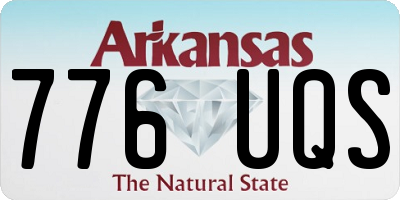 AR license plate 776UQS