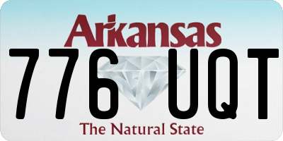 AR license plate 776UQT