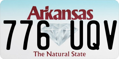 AR license plate 776UQV