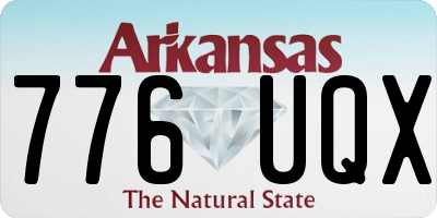 AR license plate 776UQX