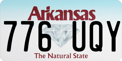 AR license plate 776UQY