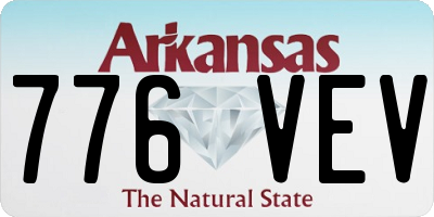 AR license plate 776VEV