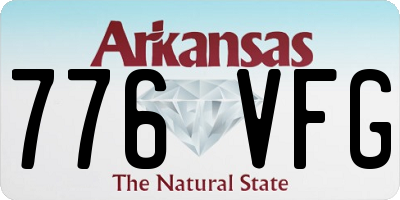 AR license plate 776VFG