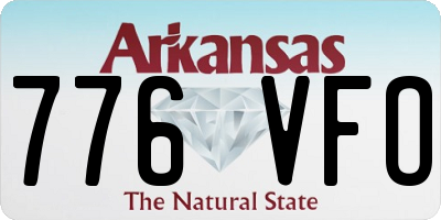 AR license plate 776VFO