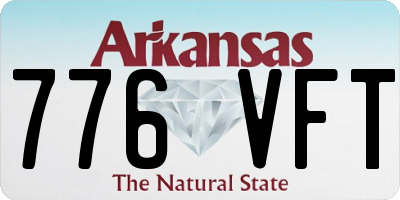 AR license plate 776VFT