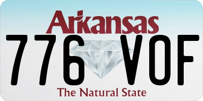 AR license plate 776VOF